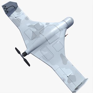 Kalashnikov Kamikaze Drone ZALA Kub-BLA White Camo PBR model