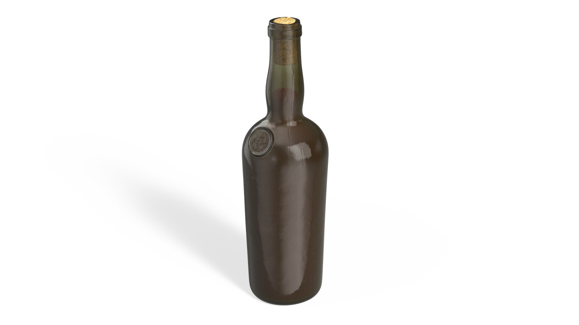 Antique Wine Bottle 3D model preview