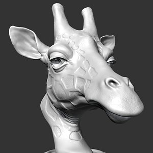 Giraffe Head AM13 3D print model 3D model