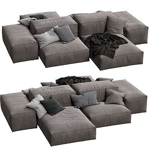 3D model livingdivani sofa extra wall