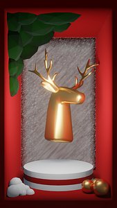 3D model Christmas  box