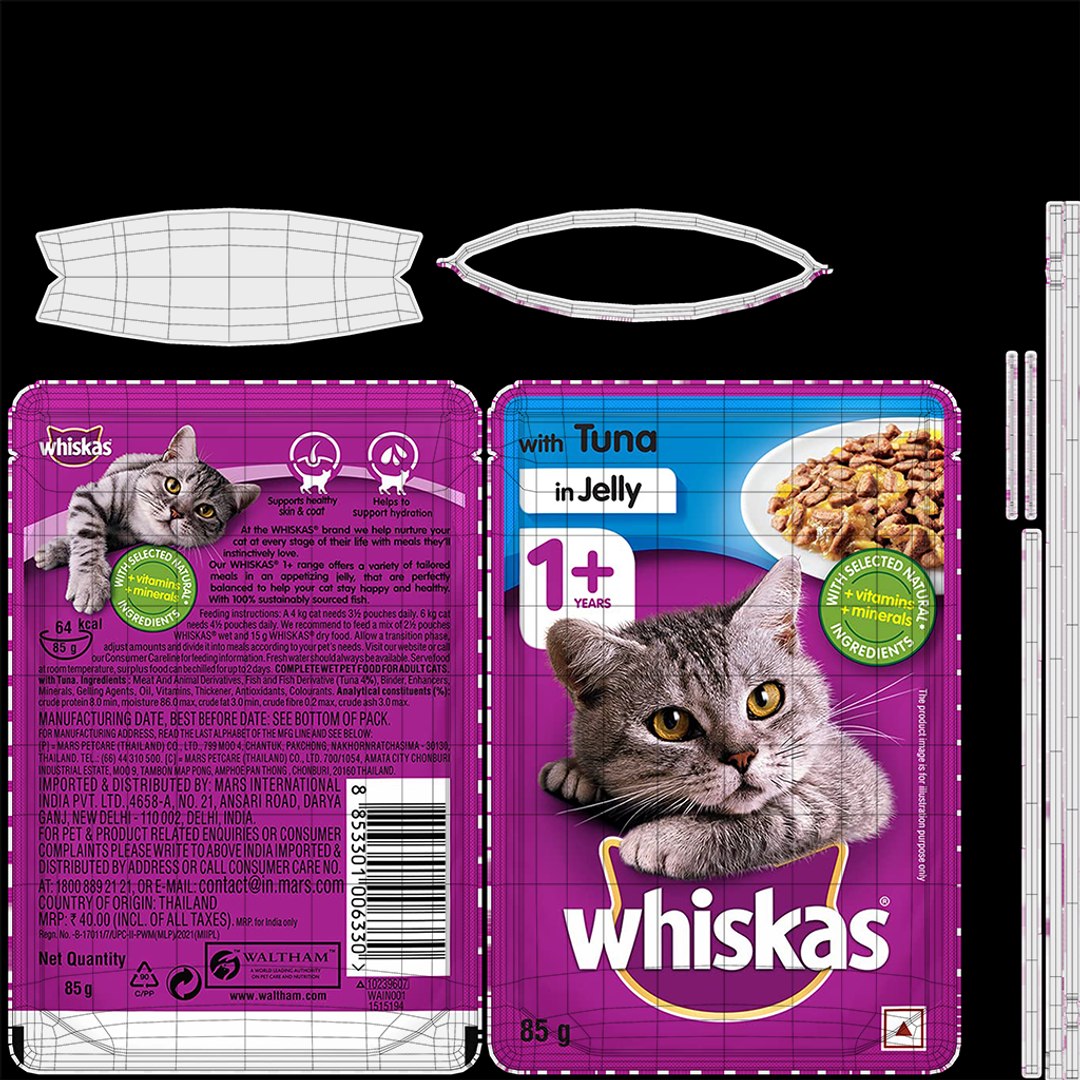 3D Model Whiskas Tuna Jelly Cat Food TurboSquid 2175612