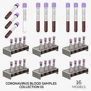 Coronavirus Blood Samples Collection 01 - 16 models 3D model