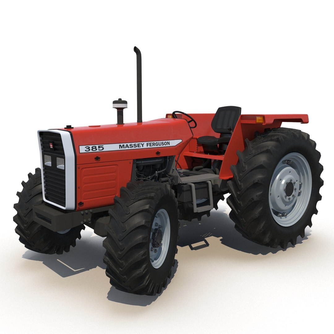 Tractor Massey Ferguson 385 Rigged 3D model preview