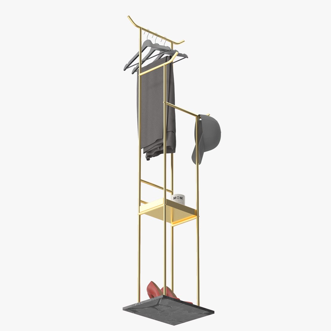 Floor Coat Rack 3D Model TurboSquid 2083982