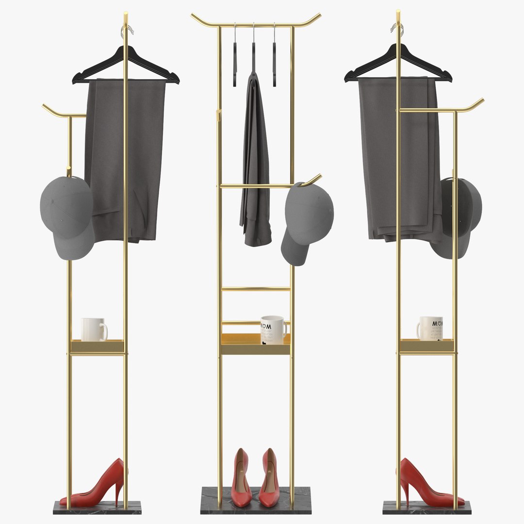 Floor Coat Rack 3D Model TurboSquid 2083982