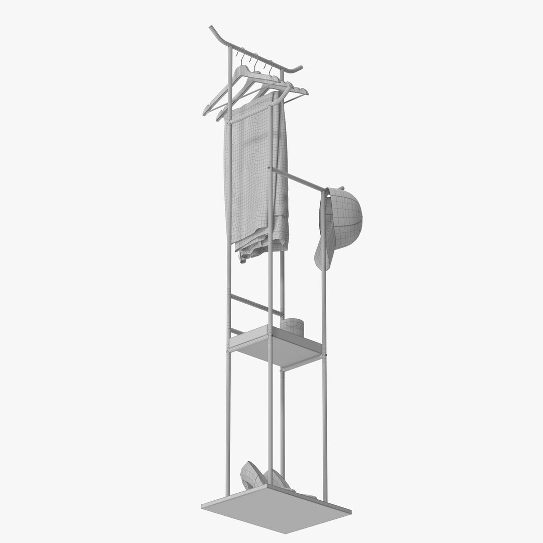 Floor Coat Rack 3D Model - TurboSquid 2083982