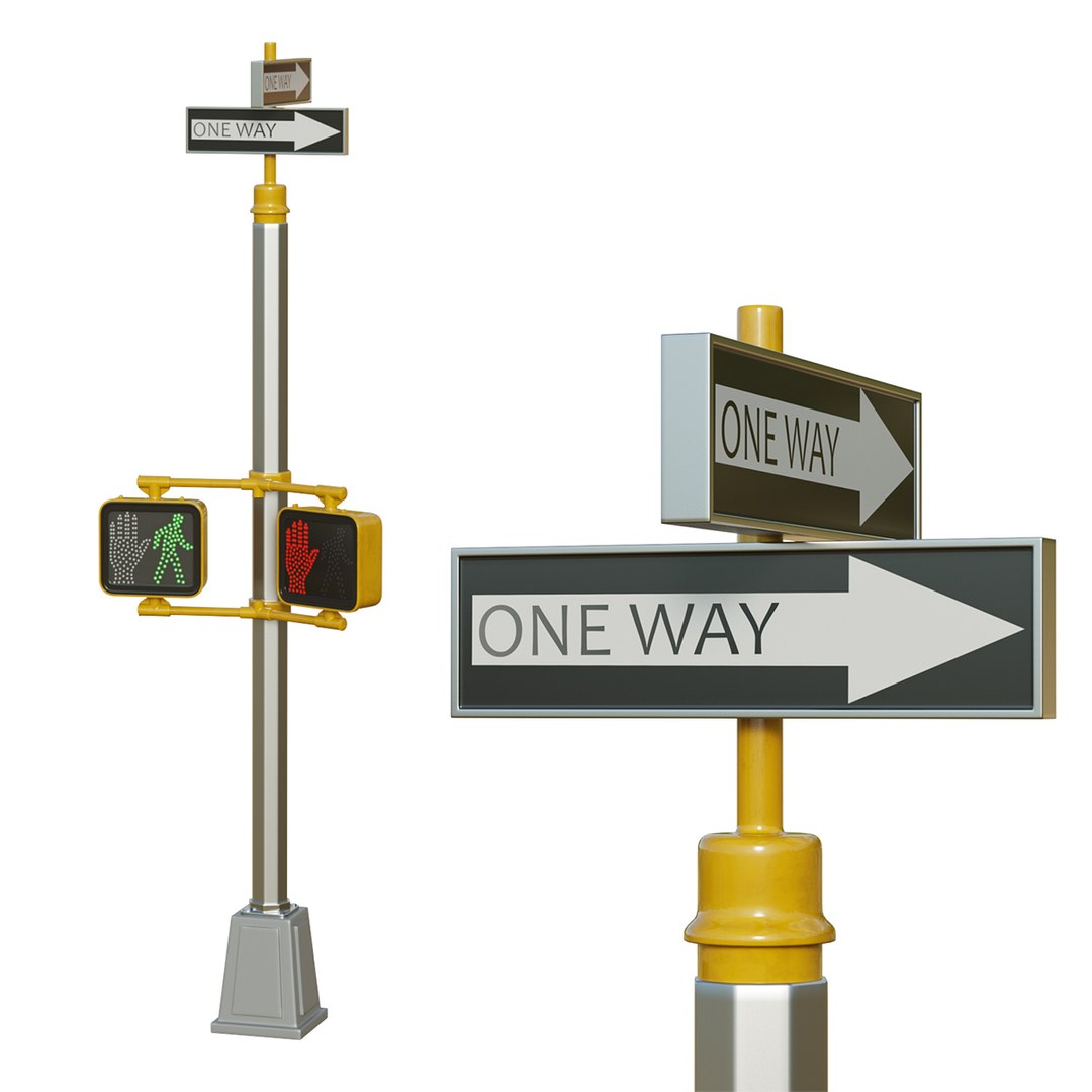 Traffic Sign 01 Model - TurboSquid 2275206