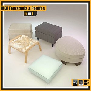 IKEA FOOTSTOOLS and POUFFES ::: 5 in 1
