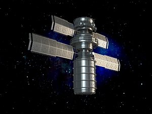 3D realistic space satellite