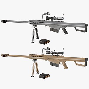 Sniper Rifle 02 Black and Sandal Single Map All PBR Unity UE Textures