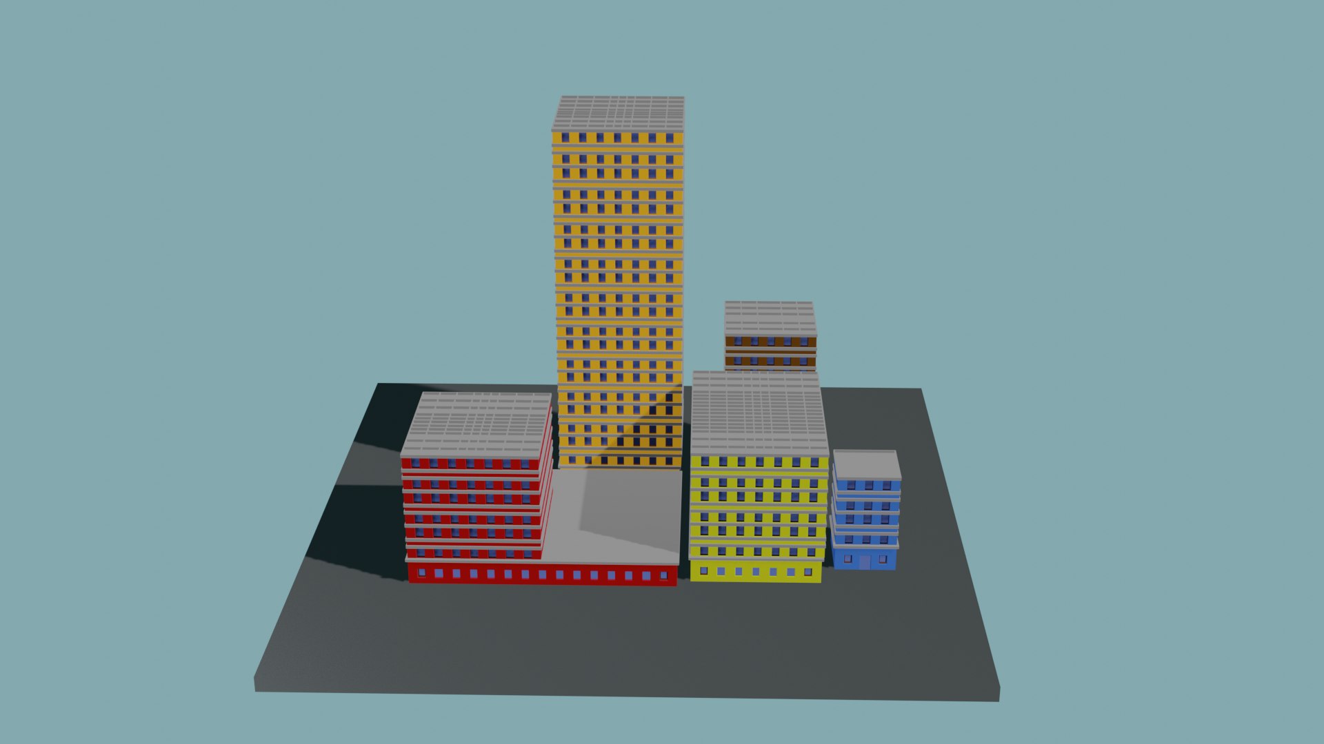 Low-Poly Cartoon Modular Buildings for Background 3D model - TurboSquid ...