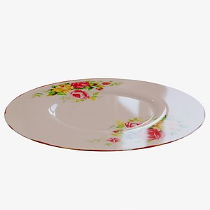 3D porcelain plate model
