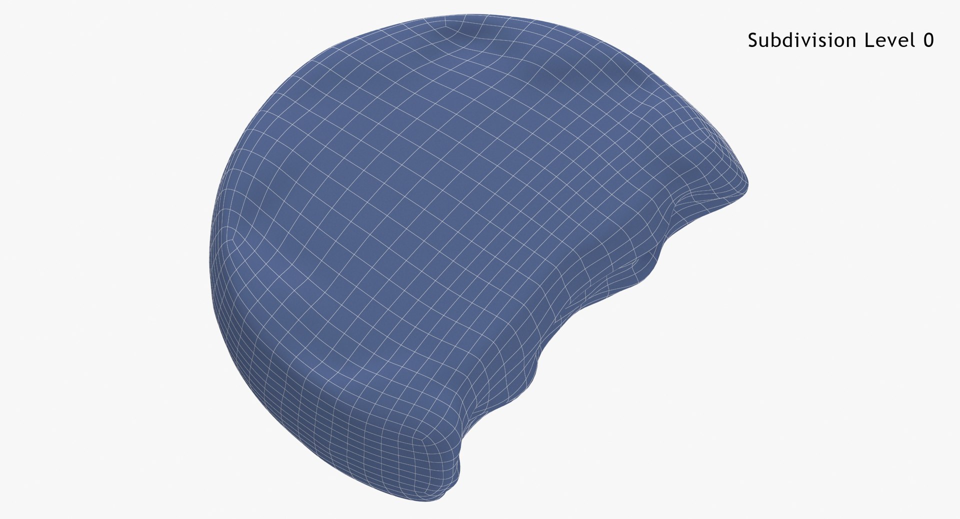 3D Choco Mini Biscuit 01 Bitten Model - TurboSquid 2074666