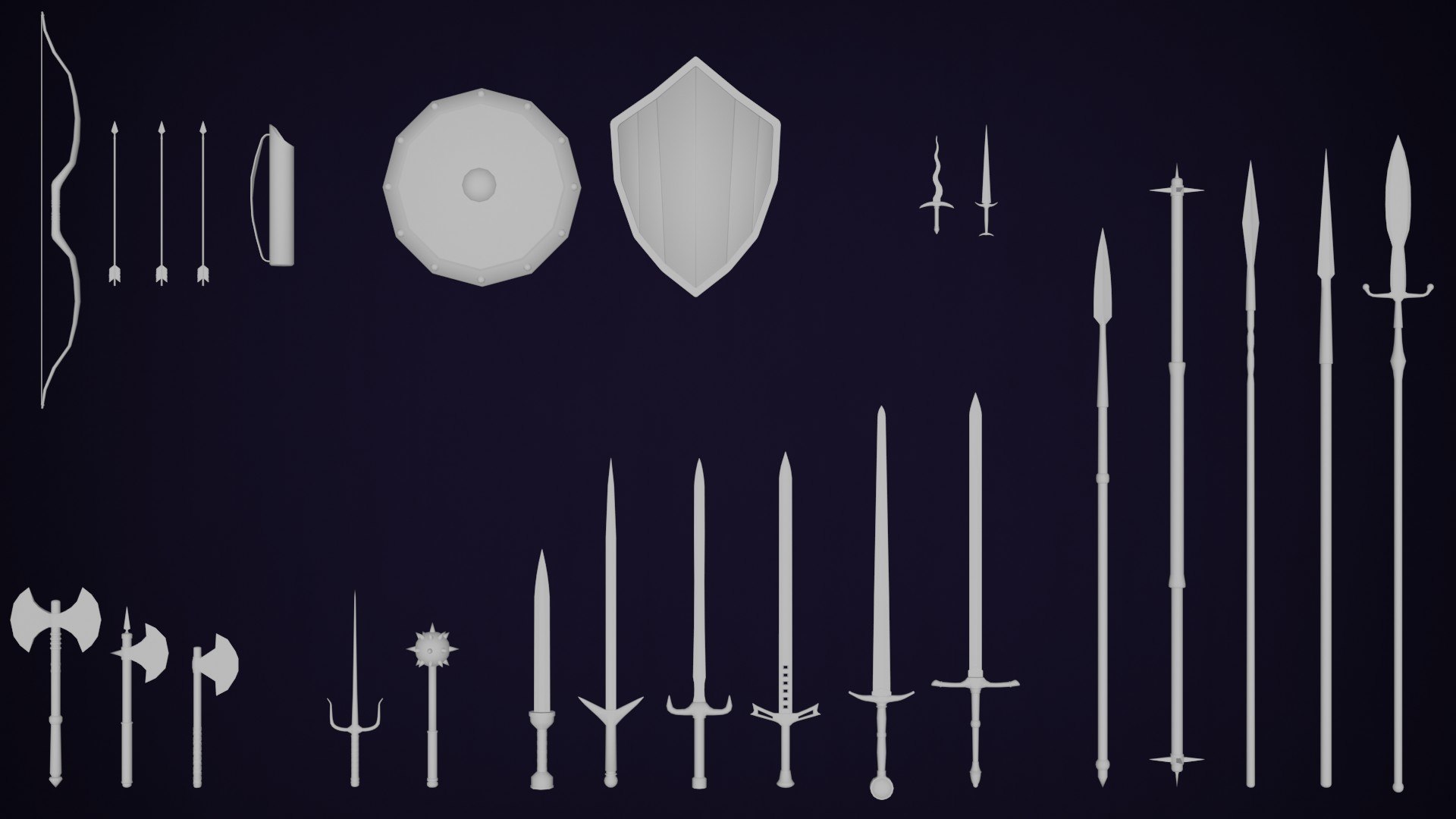 Pack Weapons Medieval 3D - TurboSquid 1583949