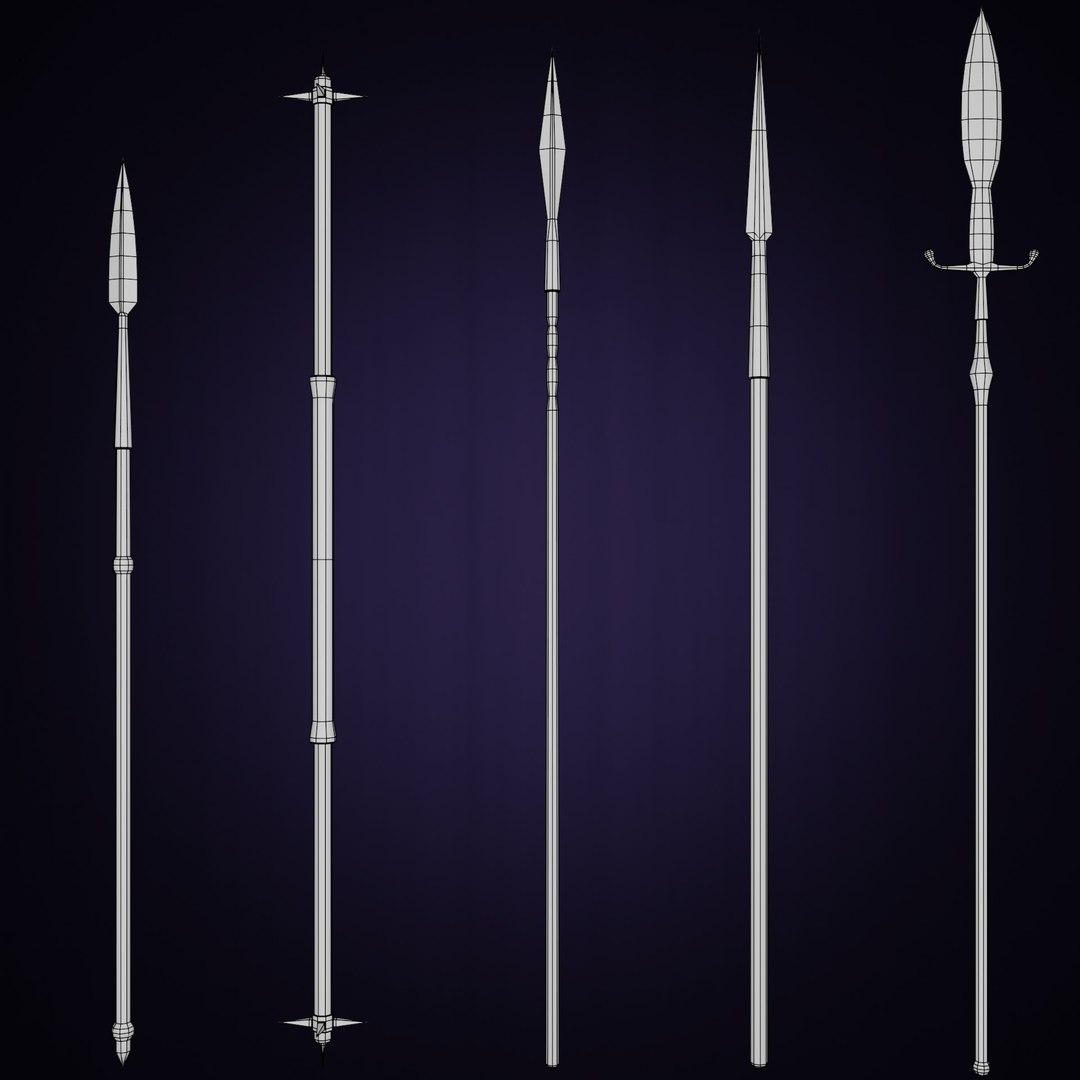 pack weapons medieval 3D https://p.turbosquid.com/ts-thumb/2l/iYqWNR/zEJHRJ4V/spearswire/jpg/1593516100/1920x1080/fit_q87/2781175a83008078d14e344ea51f6ee9ec3cc5f4/spearswire.jpg