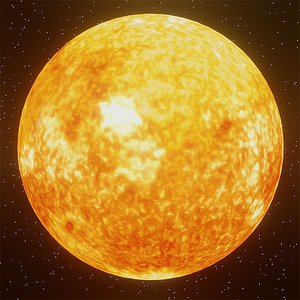 3D Photorealistic Sun Transparent Background