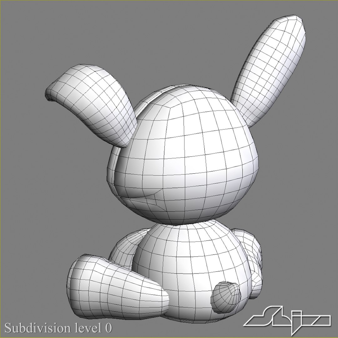 3ds Rabbit Toy Animal