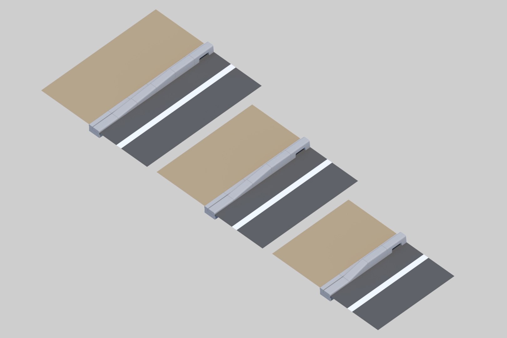 3D model Curb double-sided sidewalk block - TurboSquid 2114025