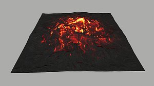 3D volcano