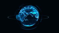 Animated Hologram Planet Earth v4