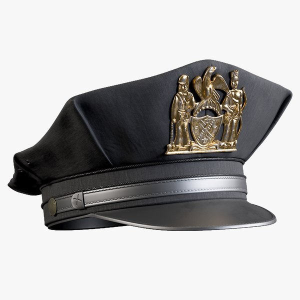 3D policeman cap class b model