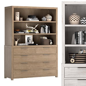 LAGUNA WIDE DRESSER and HUTCH SET
