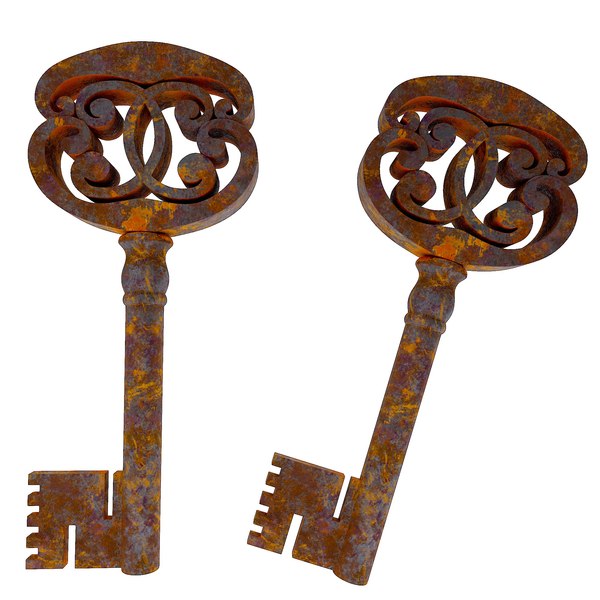 modelo 3d Antique key rusty 3d model - TurboSquid 1986971
