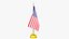3D American Flags and Map Collection V2 model