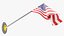 3D American Flags and Map Collection V2 model