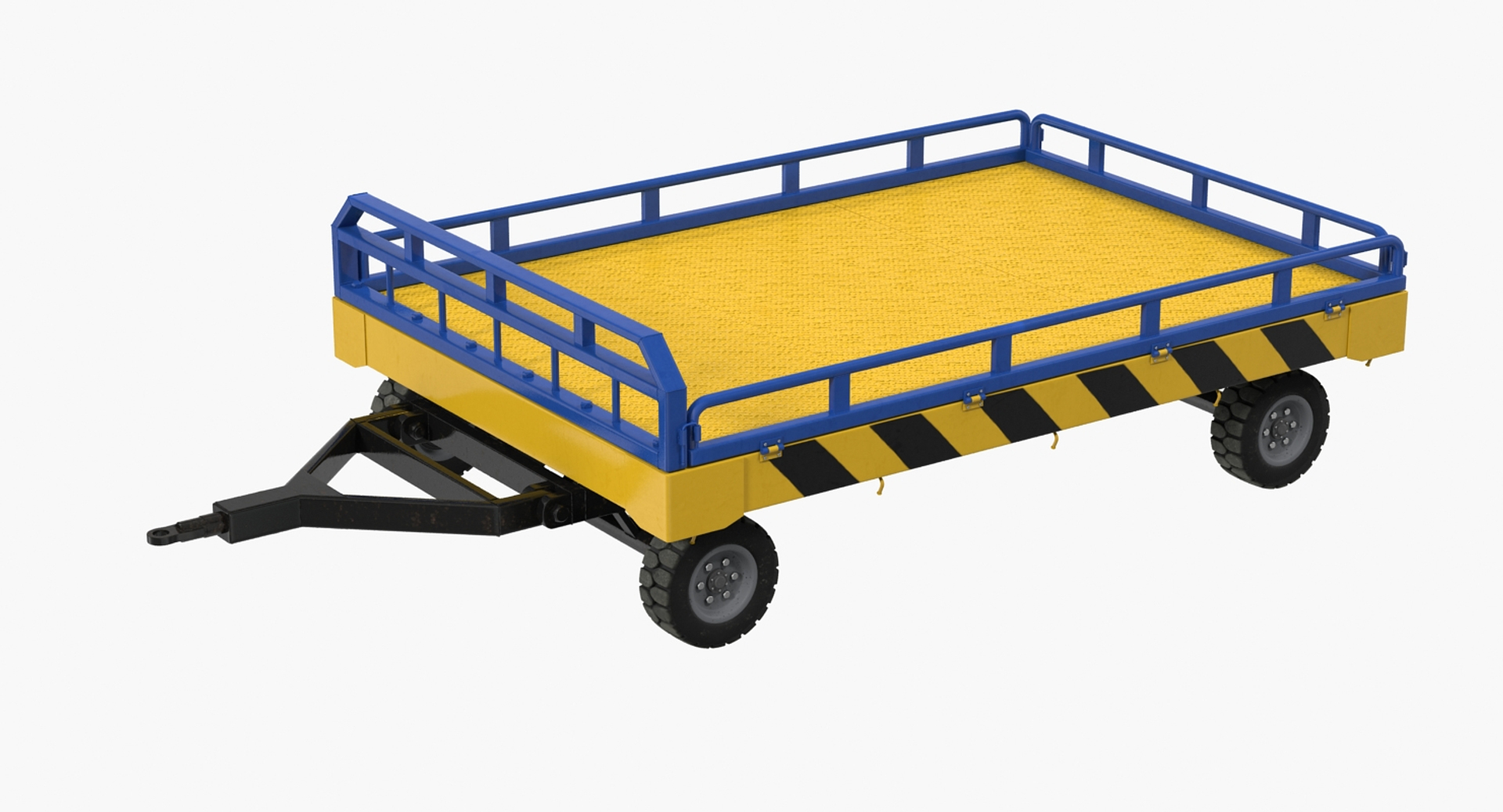 3d model airport transport trailer bed