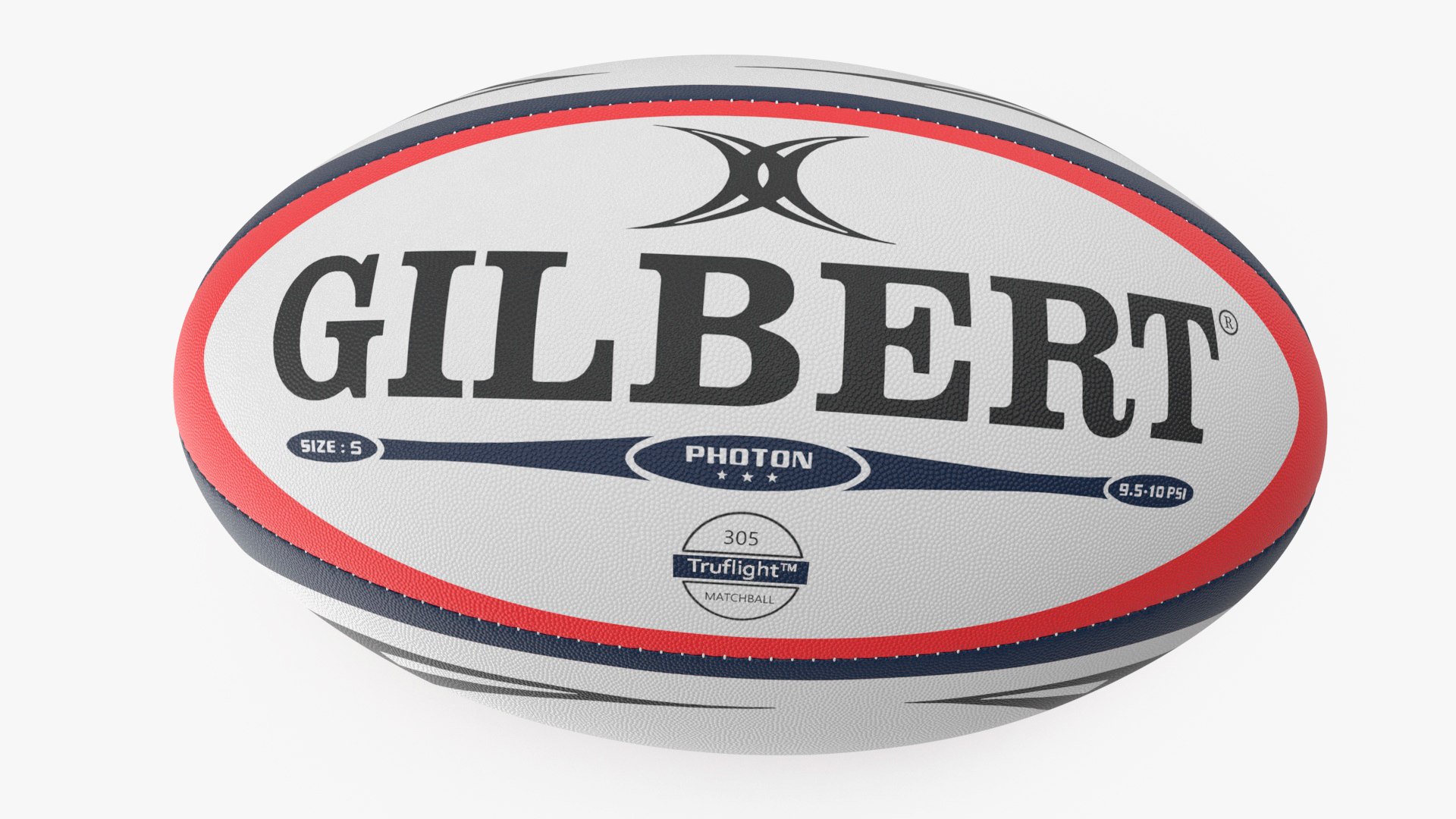 Gilbert Photon Rugby Match Ball 3D model preview