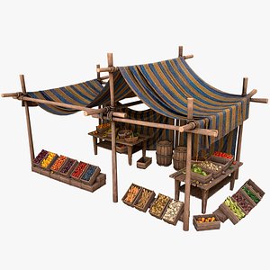 Medieval Market Fruit and Vegetable Stalls