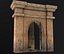 low-poly medieval door 3D model