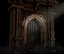 low-poly medieval door 3D model