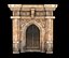 low-poly medieval door 3D model