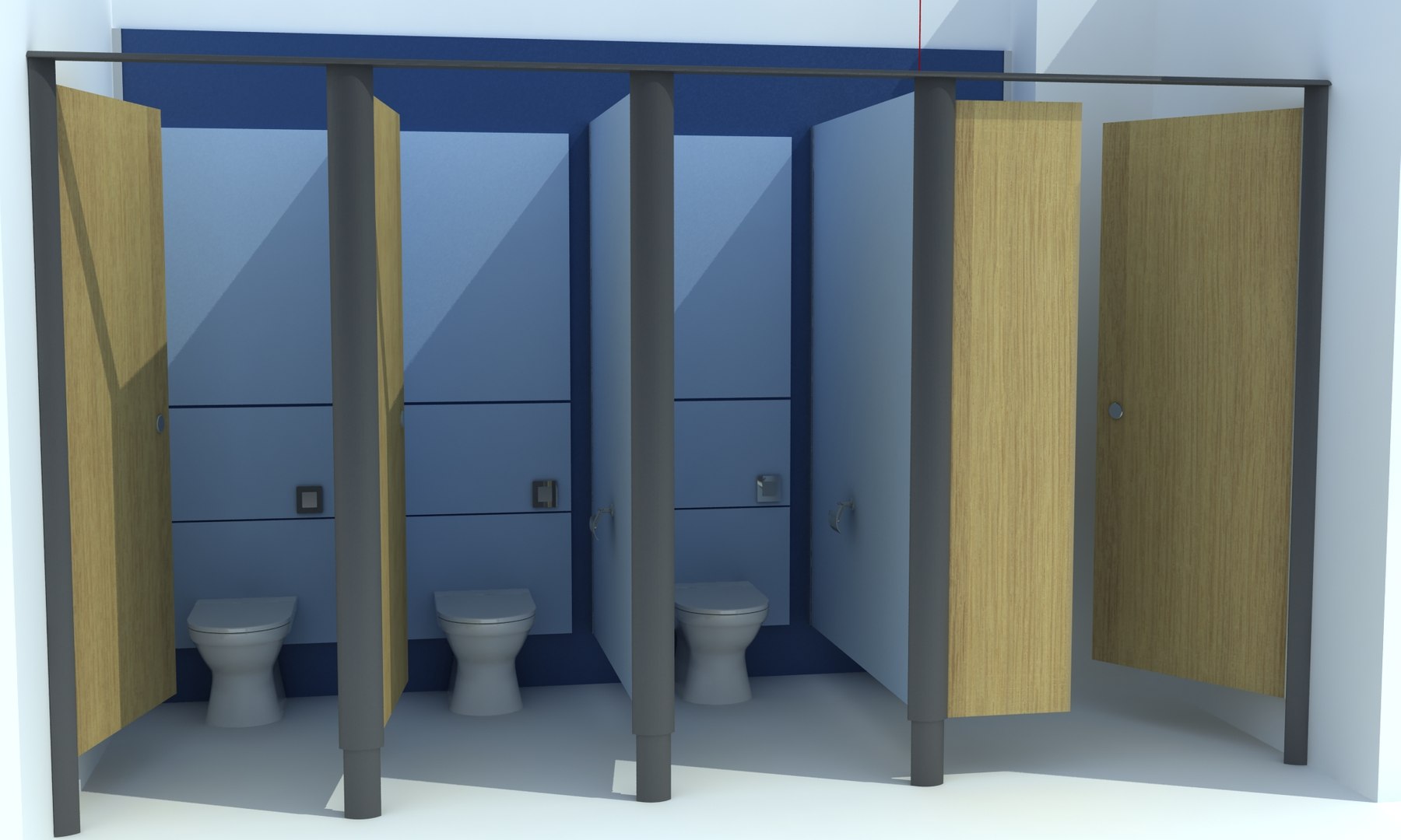 3d Toilet Cubicals Aero