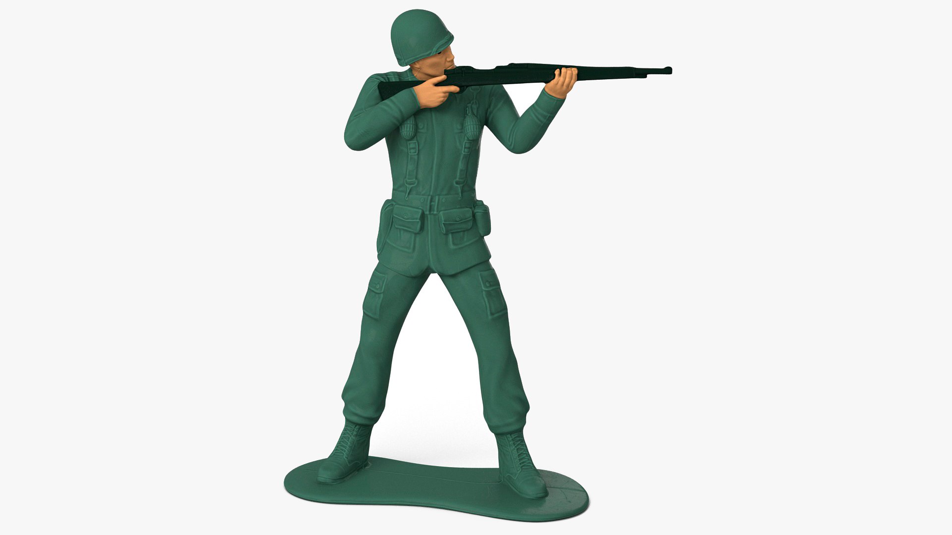 Miniature Toy Soldier Shooting Position 3D model preview