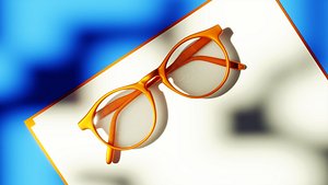Realistic Round Glasses - Stylish Eyewear 3D Model