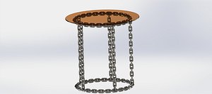 metal chain glass stillage 3D model