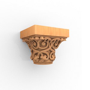 Column capital classic decorative ornament cnc 3d printing 03 3D model