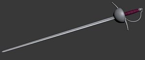 3d model rapier purpleheart