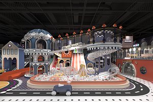 3D indoor amusement park playground model