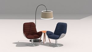 3D model realistic sofa chair 3