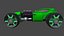 Stilisiertes Hot-Rod-Auto-3D-Modell HD 4K PBR-Texturen Spielfertig