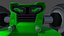 Stilisiertes Hot-Rod-Auto-3D-Modell HD 4K PBR-Texturen Spielfertig