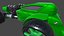 Stilisiertes Hot-Rod-Auto-3D-Modell HD 4K PBR-Texturen Spielfertig