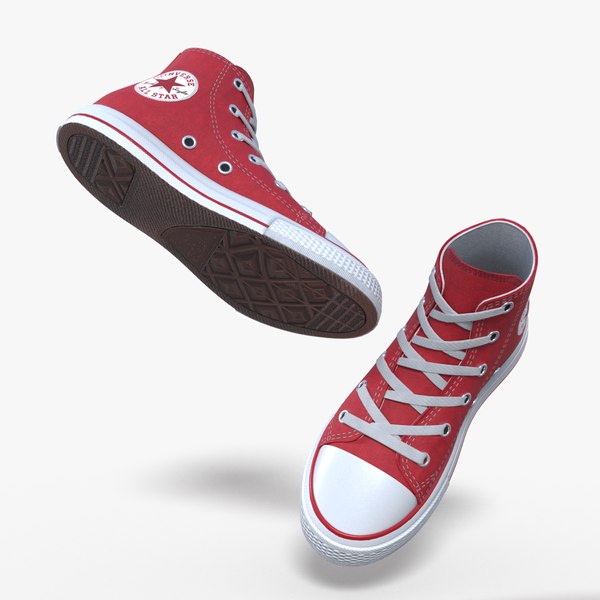 Shose Converse Color Blue Low-poly 3D model 3D