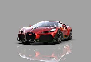 3D model Bugatti Brouillard HQinterior