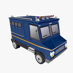 3D Cartoonish Police Car 3D Model